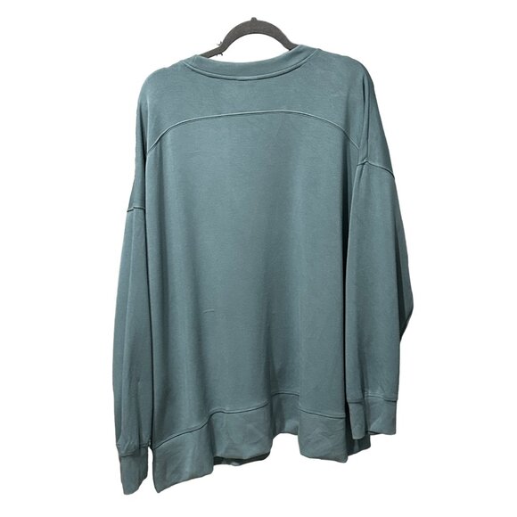 Sage Collective women’s sz 2X sage green soft long sleeve drop shoulder cozy top - Picture 2 of 6